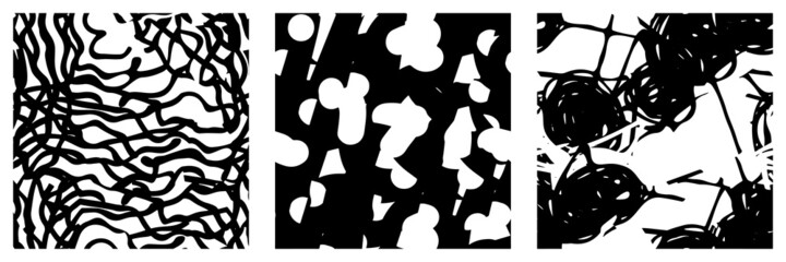 Collection of black and white textures