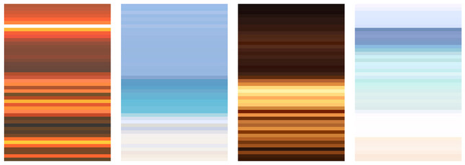 Fototapeta premium Set of natural colorful design backgrounds.