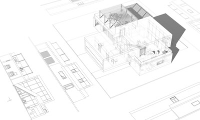 modern house architectural drawings 