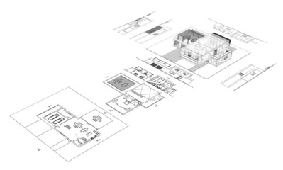 modern house architectural drawings 