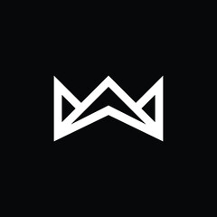 Geometric simple modern flat king crown logo