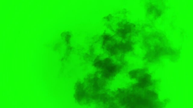 Black Smoke from a Fading Fire. Alpha Channel. Black smoke rises from a large burning object. Ideal for simulating burned equipment and buildings in the middle distance from the camera