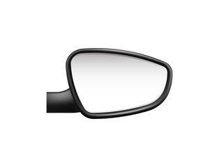 Car side mirrors template. Empty mirrored item with black frame to view road.