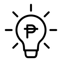 Philippine Peso Business Idea Icon