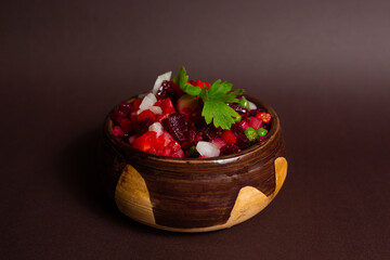 Ukrainian traditional salad with vegetables