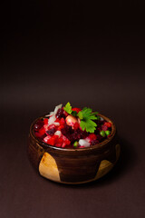 Ukrainian traditional salad with vegetables