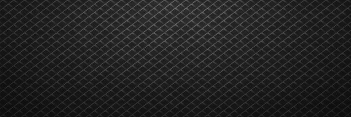 Black lines square pattern on metal background