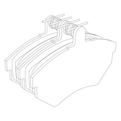 Vector set of new car break pads - replacement kit