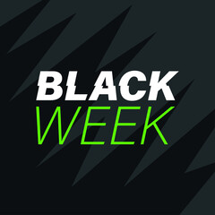 black week sale green post