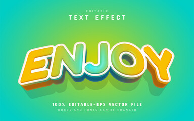 Enjoy text effect cartoon style
