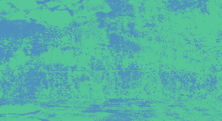 Wall of turquoise and blue color. Grunge texture background. Vector illustration