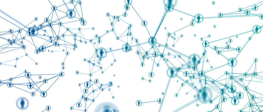 network di persone, rete di utenti e relazioni, connessione internet