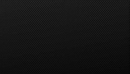Black grid of swirling hexagons background