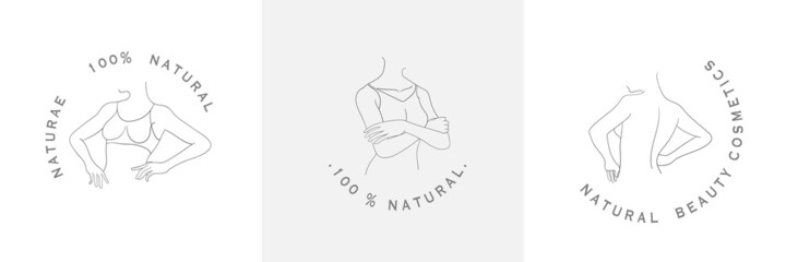 Continuous line drawing. Woman sitting back. Vector Illustration