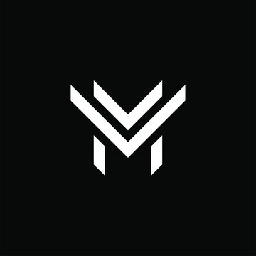 Initial letter MW logo vector design template