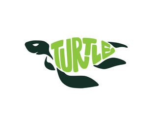 Turtle logo graphic design concept. Editable sea turtle element, can be used as logotype, icon, template in web and print