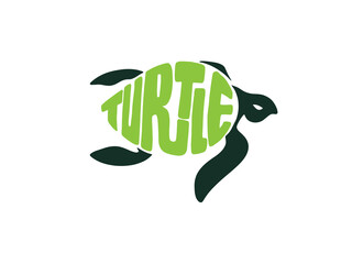 Turtle logo graphic design concept. Editable sea turtle element, can be used as logotype, icon, template in web and print