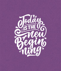 Hand drawn lettering quote in modern calligraphy style about Monday. Slogan for print and poster design. Vector