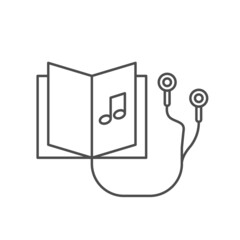 audiobook - minimal line web icon