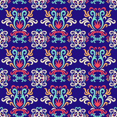 Oriental Damask Seamless Pattern Ornament