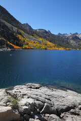 The lake with transparent water