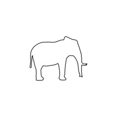  silhouette of an elephant. vector illustration