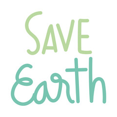 save earth lettering