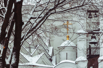 church in the snow
