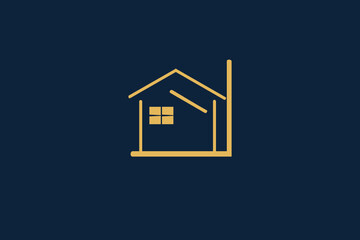 minimalist golden house
