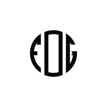 FDG letter logo design. FDG letter in circle shape. FDG Creative three letter logo. Logo with three letters. FDG circle logo. FDG letter vector design logo 