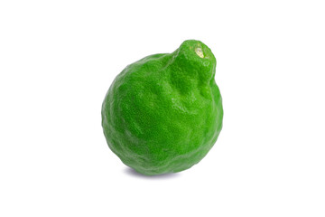 Citrus fresh green bergamot on a white background