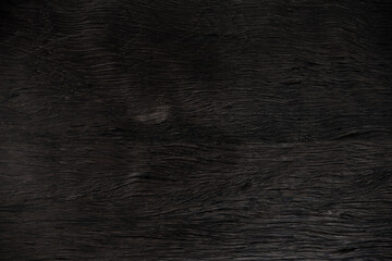Dark brown old wood and crack patterns on surface for texture and background