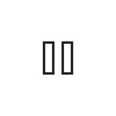 Pause icon design, isolated on white background. from multimedia icon collection. vector illustration