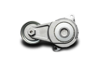 Belt Tension Pulley of car engine in white background for auto part