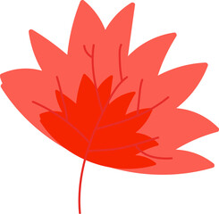 Tree dried red leaf environment nature vector