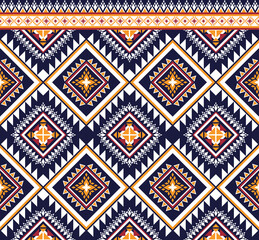 Ethnic fabric texture pattern Abstract Geometric Vector oriental illustration retro embroidery repeating 
