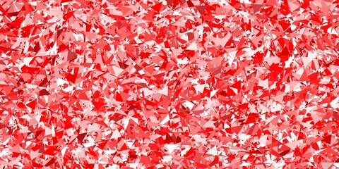 Light red vector layout with triangle forms.