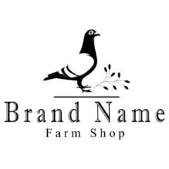 Simple but elegant rustic logo of Pigeon for your brand.
