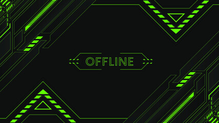 Abstract futuristic black and green gaming background with modern esport shapes © Mete-X