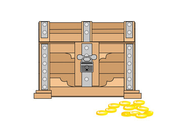 treasure chest isolated