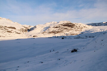 snow covered mountains in Iceland