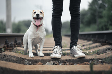 Hipster man in black jeans pants