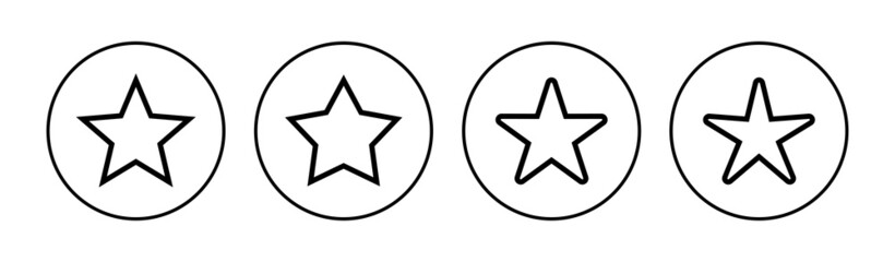 Star Icon set. rating icon vector. favourite star icon