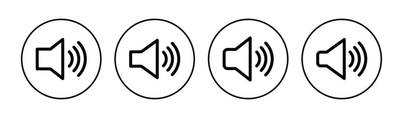 Speaker icon set. volume icon vector. loudspeaker icon vector. sound symbol