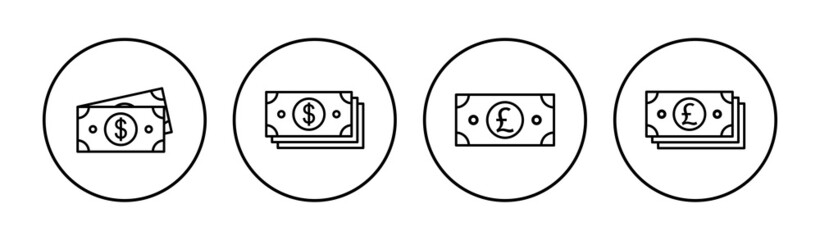 Money icon set. Money vector icon.