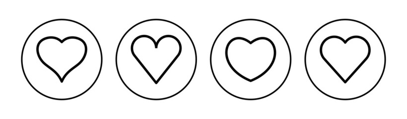 Love icon set. Heart icon vector. Like icon vector.