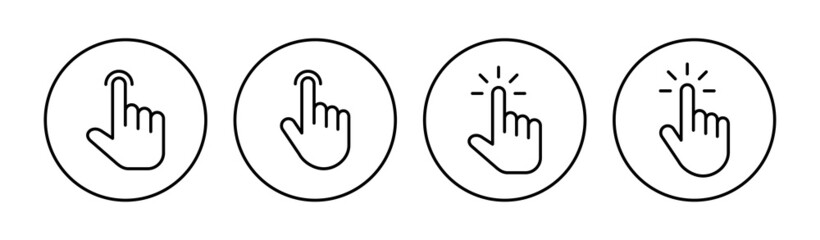 Hand cursor icon set. cursor icon vector. hand cursor icon click