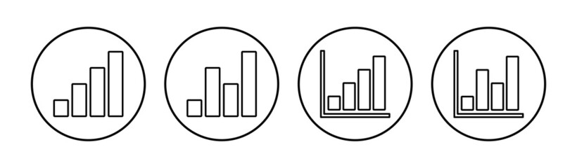 Growing graph Icon set. Chart icon. diagram icon