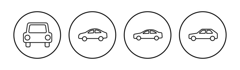Car icon set. car vector icon. small sedan