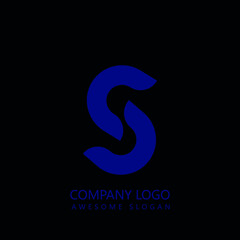 abstract blue logo